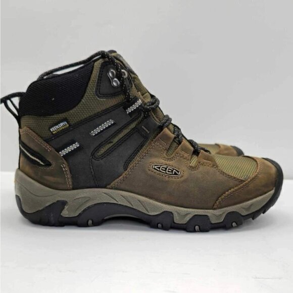 Keen, Men's Steens Waterproof Hiking Boots - Canteen/Black. Size: 8 (US). NIB. - Picture 1 of 16